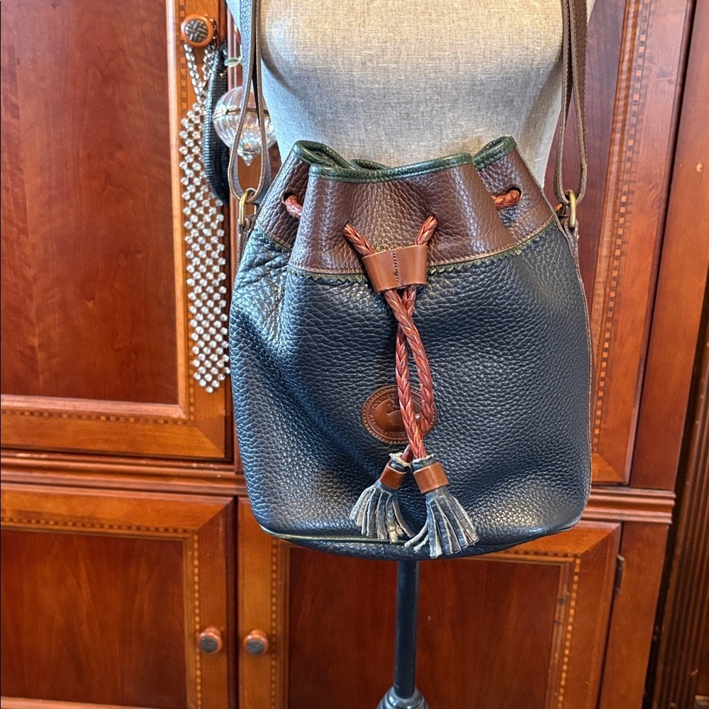 Dooney & Bourke Navy and Brown Crossbody Bag